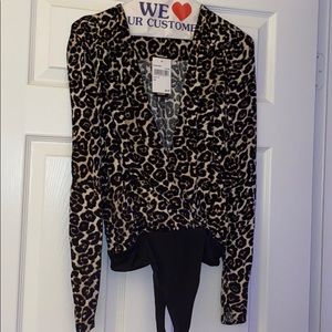 Leopard print bodysuit